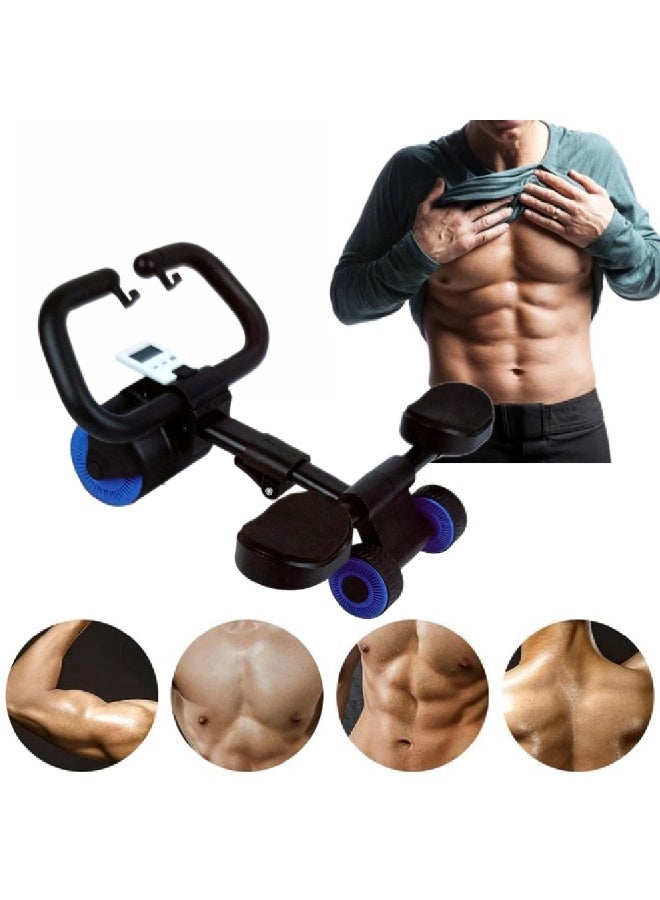 2 in 1 Automatic Rebound Ab Roller , Double Wheel, Elbow Support Cushion, Quiet & Anti-Slip Design for Core Training and Flat Stomach - Image 4
